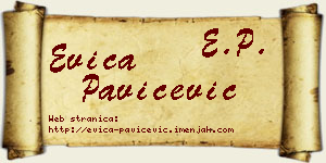 Evica Pavičević vizit kartica